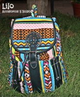 Mochila lona estampada